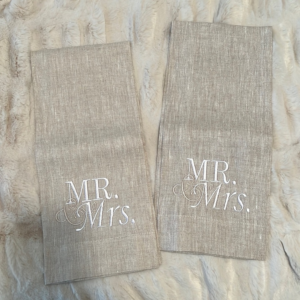 Mr. and Mrs Linen Guest Towel